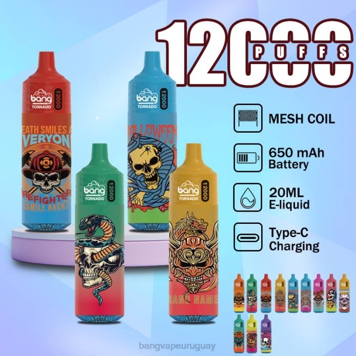 Vape Bang Precio - Bang Vape Tornado 12000 inhalaciones con bobina LED y malla. desechable ZTVF4