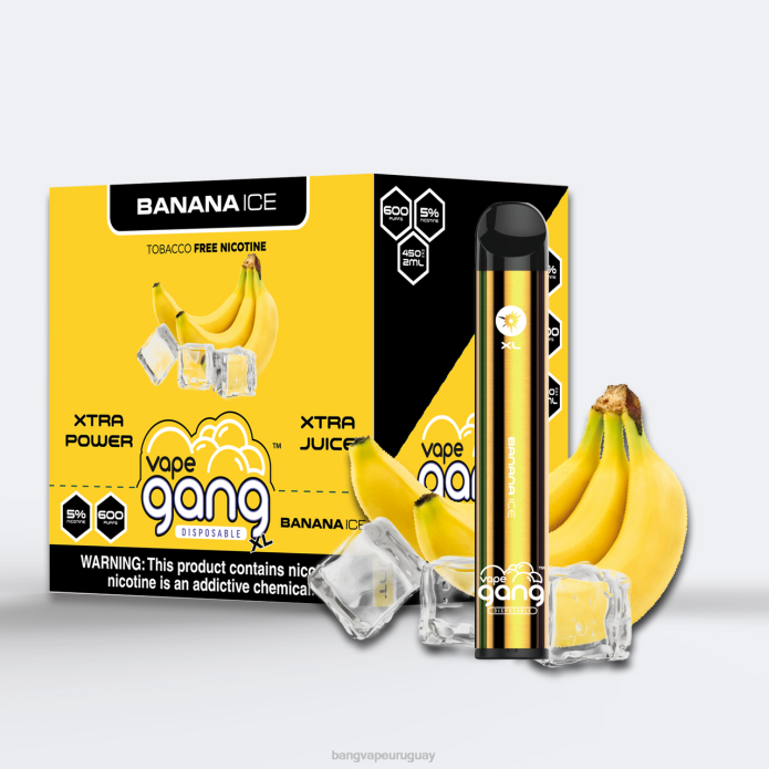 Bang Vape Precio - Vape Gang XL vaporizadores desechables 600 inhalaciones (caja de 10) hielo de plátano ZTVF63